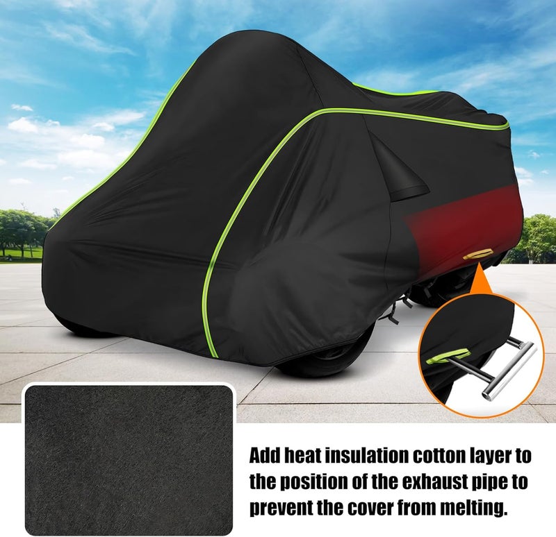 BIGACOVER for Can-Am Spyder RT Full Cover 2010-2019, 420D Heavy Duty Waterproof Cover for Outdoor Storage Fits for Can Am Spyder RT Limited Accessories 2010-2019 - Image 4